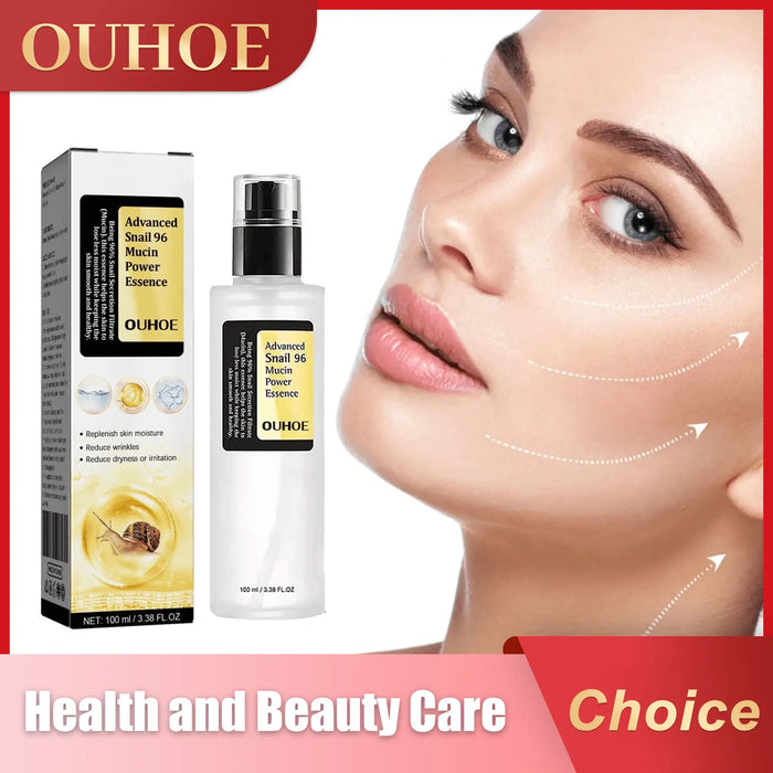 Snail Mucin Power Repairing Essence Anti Ag-ing Face Serum Dark Sp-ot Acne Treatment Shrink Pores Nourishing Sensitive Skin Care
