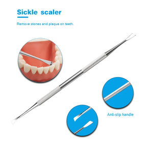 6pc/4pc/3pc Dental Mirror Stainless Steel Dental Instrument Dentist Tool Set Probe Tooth Care Kit Tweezer Hoe Sickle Scaler