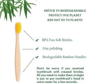 New  Organic Children's Bamboo Toothbrush ten Colors Soft Fibre Bristles Biodegradable Handle Eco Friendly Kids Toothbrushes