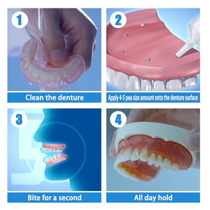 Hot Sale Y-Kelin Denture Care Adhesive Cream Strong Hold 40 Gram 12 Packs for Upper and Lower Secure Send A Gift