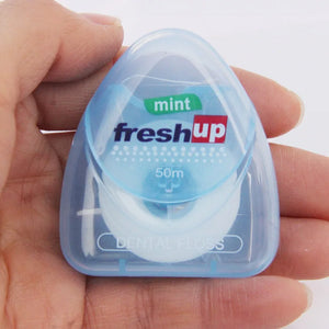 50M Micro wax Peppermint flavor Dental Flosser Interdental Brush Teeth Stick Toothpicks Floss Pick Oral Hygiene clean wire