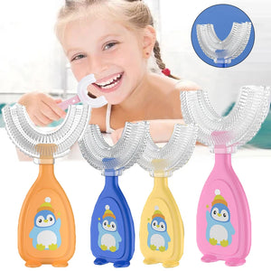 U-shape Kids Toothbrush Children's Toothbrush Silicone Cleaning Toothbrush Healthy 360° Cleaning Oral Care Health Beauty Soft