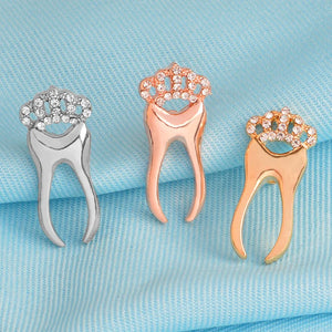 Hot Teeth Toothbrush Metal Enamel Brooch Cute Cartoon Dentistry Badge Pin Trendy Backpack Lapel Jewelry Gifts For Kids Friends