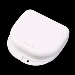 5 Colors 2  pcs Denture Bath Box Case Dental False Teeth Appliance Container Dentures Care Tool Dental Storage