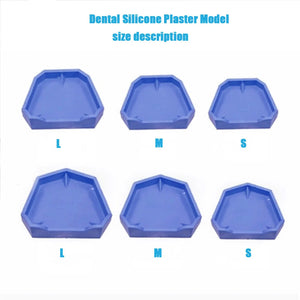 2Pcs 3 Sizes Dental Model Base Set Dental Mold Plaster Base Denture Tray Oral Hygiene Care Dental Lab Former Base Kit dental lab