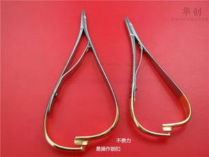dental instrument oral cavity Wire pliers Medical stainless steel golden handle needle holder needle pliers empiecement forceps