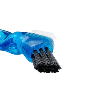 Mini T-shape Denture Brush Cleaning Toothbrush Gum Cleaner False Teeth Brushes Oral Care Multi-Layered Bristles Single Sided
