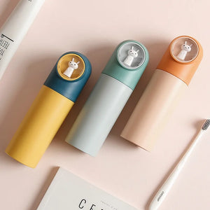 1pcs Portable Toothbrush Holder Box Travel Toothbrush Cup Mouthwash Cup Toothpaste Storage Container Bathroom Outdoor Supplies