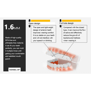 Koheel UP 1PC Stops Bruxism Lightweight Durability Braces Moldable Dental Mouth Guard for Nighttime Anti Teeth Grinding
