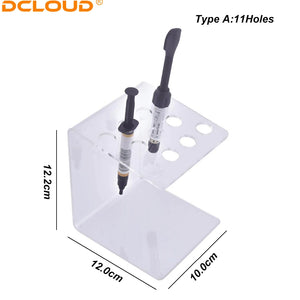 Dental Composite Resin Holder Syringe Acrylic Organizer Case Frame Transparent Dentistry Clinic Supplie Storage Box Dentist Tool