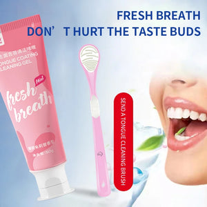 2024 New Tongue Coating Cleaning Gel Scraping Artifact Fresh Breath  Remove Oral Odor  Cleaner for Bad  Clean