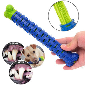 Puppy Brush Toothbrush Dog Chew Toy Stick Cleaning Massager Pet Teeth Cleaning Toys Multifunctional Silicone Doggy Dental Care