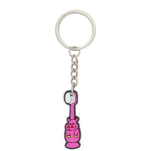 10pcs Teeth Keychain Teeth Health Toothbrush Key Rings Holders Tooth Shape Model Kids Gift Keys Pendant