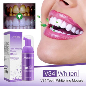 V34 Mousse Toothpaste Remove Stains Reduce Yellow Whiten Remove Odors Freshen Breath Clean Teeth Oral Care Products
