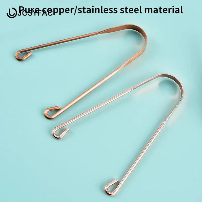 1PCS Pure Copper Tongue Scraper Oral Cleaner Brush Fresh Cleaning Hygiene High Quality Tounge Scraper