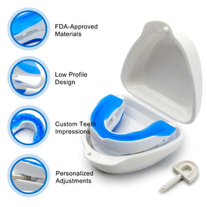 Adjustable Anti-Snoring Mouth Guard, Anti-Snoring Device, Prevents Teeth Grinding During Sleep and Improves Men Sleep Quality