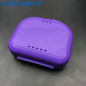 1pc Denture Storage Case Dental Orthodontic Retainer Box Mouthguard Container Supplie Tray Dentistry Supplies 6 Colors Optional