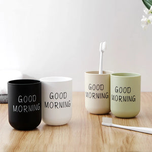Portable Couple Toothbrush Washing Mouth Cups Plastic Home Hotel Tooth Brush Holder Bathroom Accessories Mouthwash Storage Cups