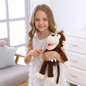 Dentistry Practice Plush Toys with Toothbrush Doll Brushing Model for Kids Learning Brushing Educational Teaching Studying Toy