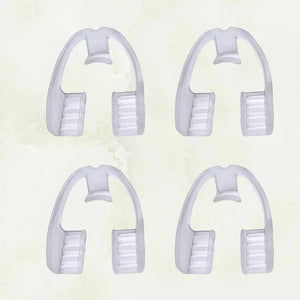 4 PCS Bruxism Teeth Caps Silicone Denture Dental Guards Tooth Grinding Mouth Long Sleeve Braces for