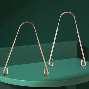 1PCS Pure Copper Tongue Scraper Oral Cleaner Brush Fresh Cleaning Hygiene High Quality Tounge Scraper