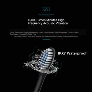 Electric Toothbrush Smart Timing Tooth Brush USB Rechargeable Teeth Clean Whitening Sonic Toothbrush With Replacement Head