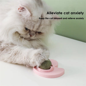 Cat Mint Ball Rotation Catnip Wall Ball Duckling Cats Toys Licking Snacks Freshen Breath Rotatable Treats Toys Kitten Playing