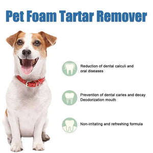 Pets Oral Cleaner Natural Dental Care Solution Foam Remove Calculus Reduce Tartar Plaque Buildup For Cats Dogs Teeth Cleaning