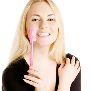 Super Hard 6Pcs Manual Hard Bristles Toothbrushes Stain Cleaning Care ( Random )
