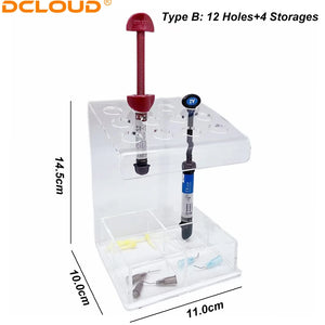 Dental Composite Resin Holder Syringe Acrylic Organizer Case Frame Transparent Dentistry Clinic Supplie Storage Box Dentist Tool