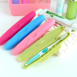 1 Pcs Household Pure Color Tooth Brush Storage Box Travel Portable Toothbrush Tableware Fork Spoons Protect Container Case Tools