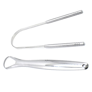 2pcs U Type Tongue Scraper Stainless Steel Oral Tongue Cleaner Brush Cleaning Coated Tongue Toothbrush Oral Hygiene Care Tools