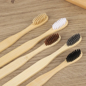 50/100PCS Hard Toothbrush Bamboo Toothbrush for Adult Manual Toothbrsuh Hard Bristles with individual paper bag for travel hotel