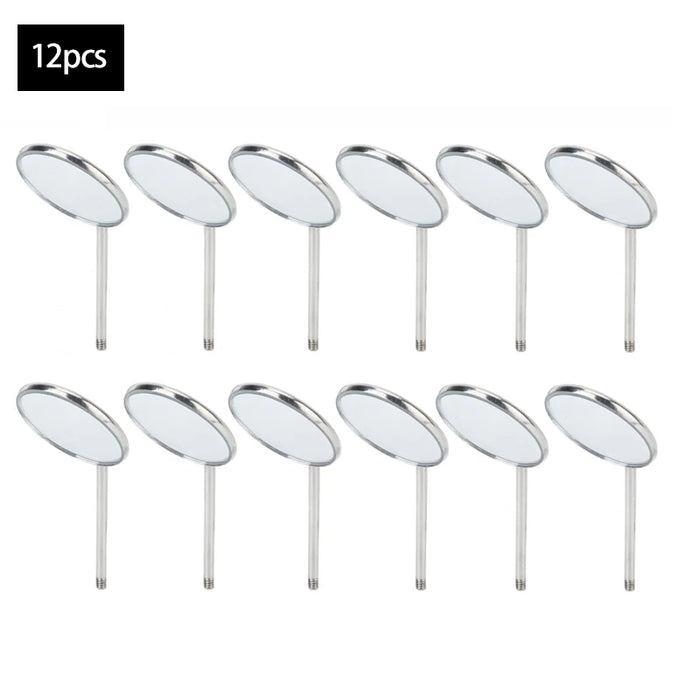 12Pcs/set Dental Mouth Mirror Reflector Dentist Equipment Stainless Steel Dental Mouth Mirror Oral Care Tool Set Kit