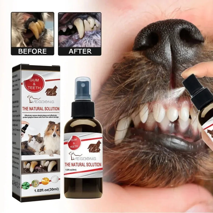 Pet Tooth Cleaning Spray Dogs Oral Cleaning Dental Care Deodorization Spray Pet Supplies Cats Remove Bad Breath Freshener 30ml