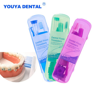 Dental Toothbrush Oral Care Kit Ties Brush Floss Cleaning Braces Orthodontic Mirror Interdental Brush Tools Supplies Set