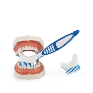 1Pcs Denture Cleaning Brush Deep Cleaning False Teeth Wash Reusable Invisible Orthodontic Braces Descaling Brush Oral Care Tool