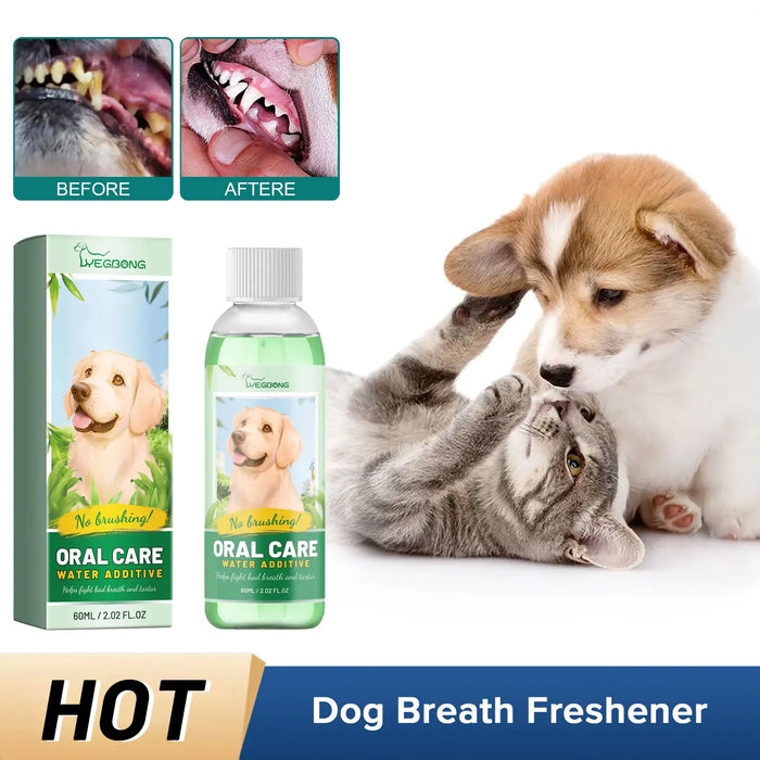 Dog Breath Freshener Teeth Stain Remover Mouth Deodorant Prevent Calculus Tartar Oral Breath Cleaning Pet Mouth Cleaning Water