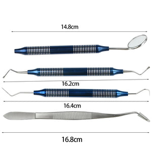 3/4Pcs Dental Hygiene Tool Kit Instruments Dentist Tartar Scraper Scaler Calculus Plaque Remover Teeth Cleaning Oral Care Tool