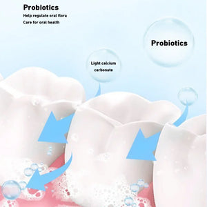 Probiotic Solid Toothpaste Mouth Freshener Oral Remove Odor Breath Lasting Oral Fresh White peach Morning Sun Mint 30 Capsules