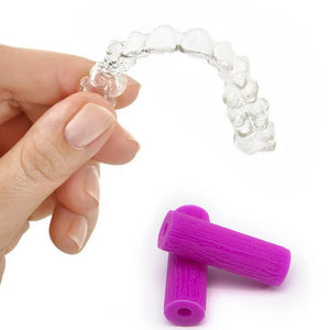12pcs Tooth Chew Aligners Dental Invisible Retainer Seater Teeth Aligners Chewies Silicone Aligner Tray Seater Oral Caring Tools