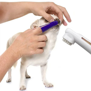 Dog Cat Toothbrush Toothpaste Kit Pet Cleaning Tooth Oral Cleaner Kitten Puppy Gel Toothpaste Set Pet Grooming Supplies