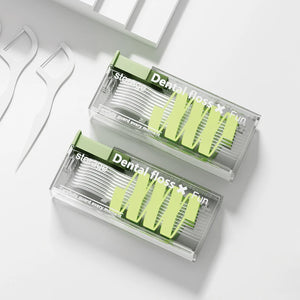 Dental Floss Dispenser Containing 10Pcs Floss Dental Floss Storage Box Auto Pop-Up Refillable Oral Hygiene Care Floss Pick
