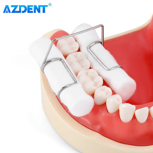4PCS/Box AZDENT Dental Orthodontic Clip Cotton Roll Holder Sterilizable Stainless Autoclavable Dentistry Lab Supplies Tools for