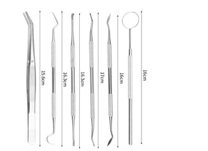 6/5/4/3Pcs Stainless Steel Dental Mirror Dental Kit Bag Mouth Mirror Dental Instrument Care Dentist Whitening Tool Oral Care Kit