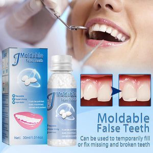 30ML Temporary Filling Tooth Repair Granules Teeth Gaps Missing Broken Tooth False Teeth Filling Moldable Solid Glue Dental Care