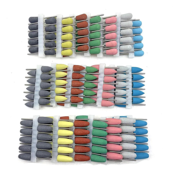 10pcs/set 2.35mm Dental Silicone Rubber Polishers Burs Teeth Whitening Plishing Drill Dental Polishing Nail Drill Bit