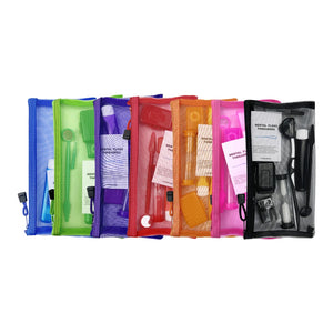 8Pcs/Set Orthodontic Care Kit Toothbrush Kit Dental Oral Care Cleaning Kits Dental Travel Kit with Portable Net Bag