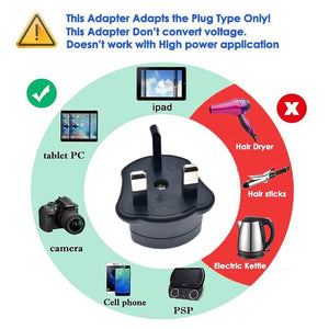 High Quality EU 2 Pin To 3 Pin UK Electric Power Shaver Toothbrush Plug Adaptor Converter Durable for Travel Socket Adapter