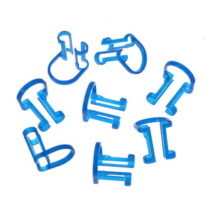 20Pcs Orthodontic Dental Cotton Roll Clip Ortho Plastic Blue Isolator Tool Disposable Cotton Holder Dentist Clinic Lab Supplies